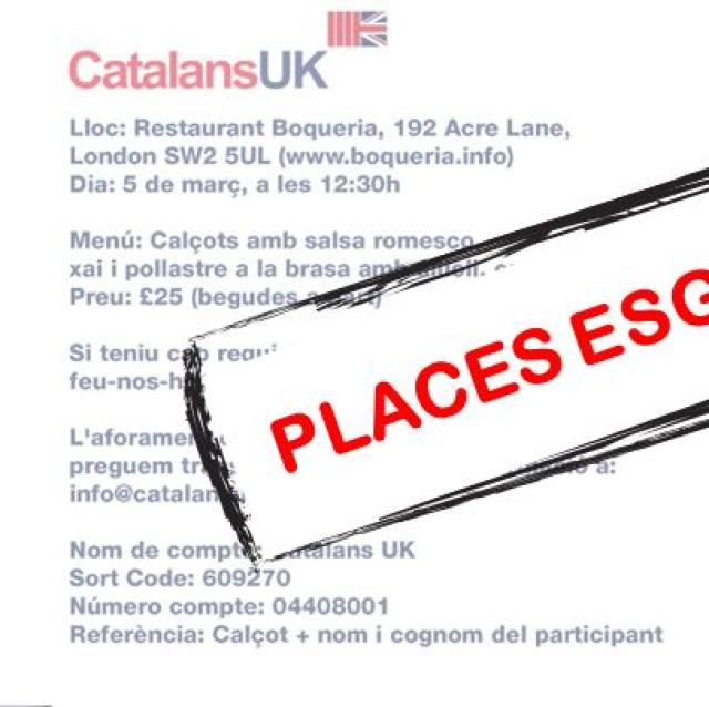 Places esgotades per a la Calçotada 2015 !